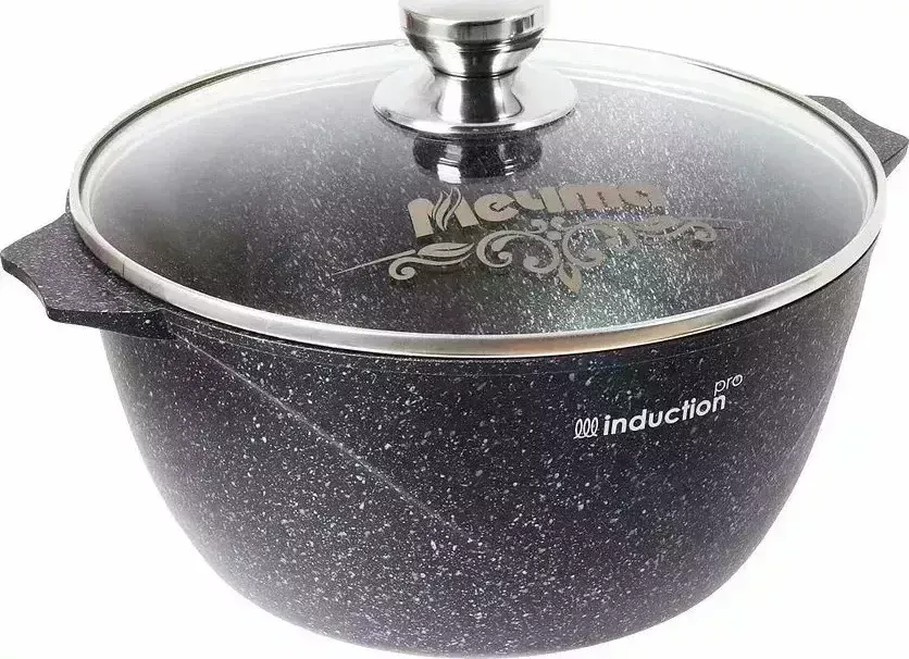 Кастрюля МЕЧТА 42803И Гранит black Induction Pro 2л
