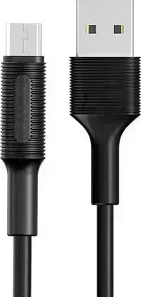 Кабель BOROFONE (6957531081654) BX1 USB (m)-microUSB (m) 1.0м - черный