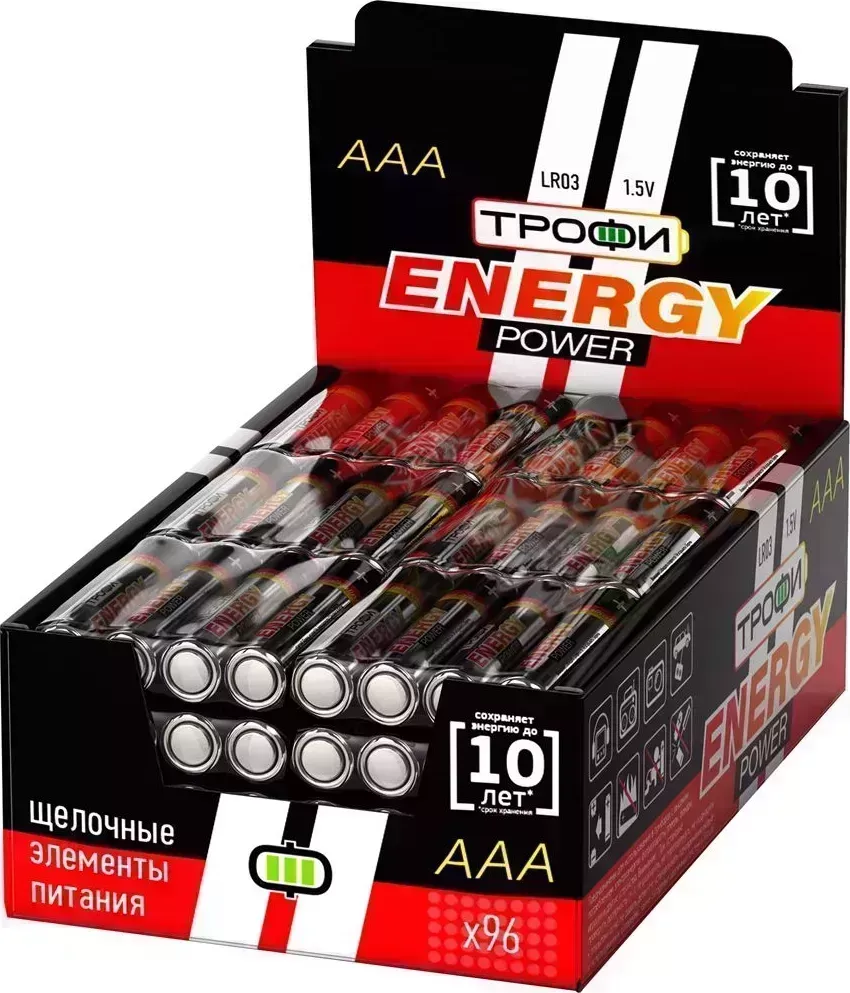 Батарейки ТРОФИ LR03-4S promo-box ENERGY POWER Alkaline