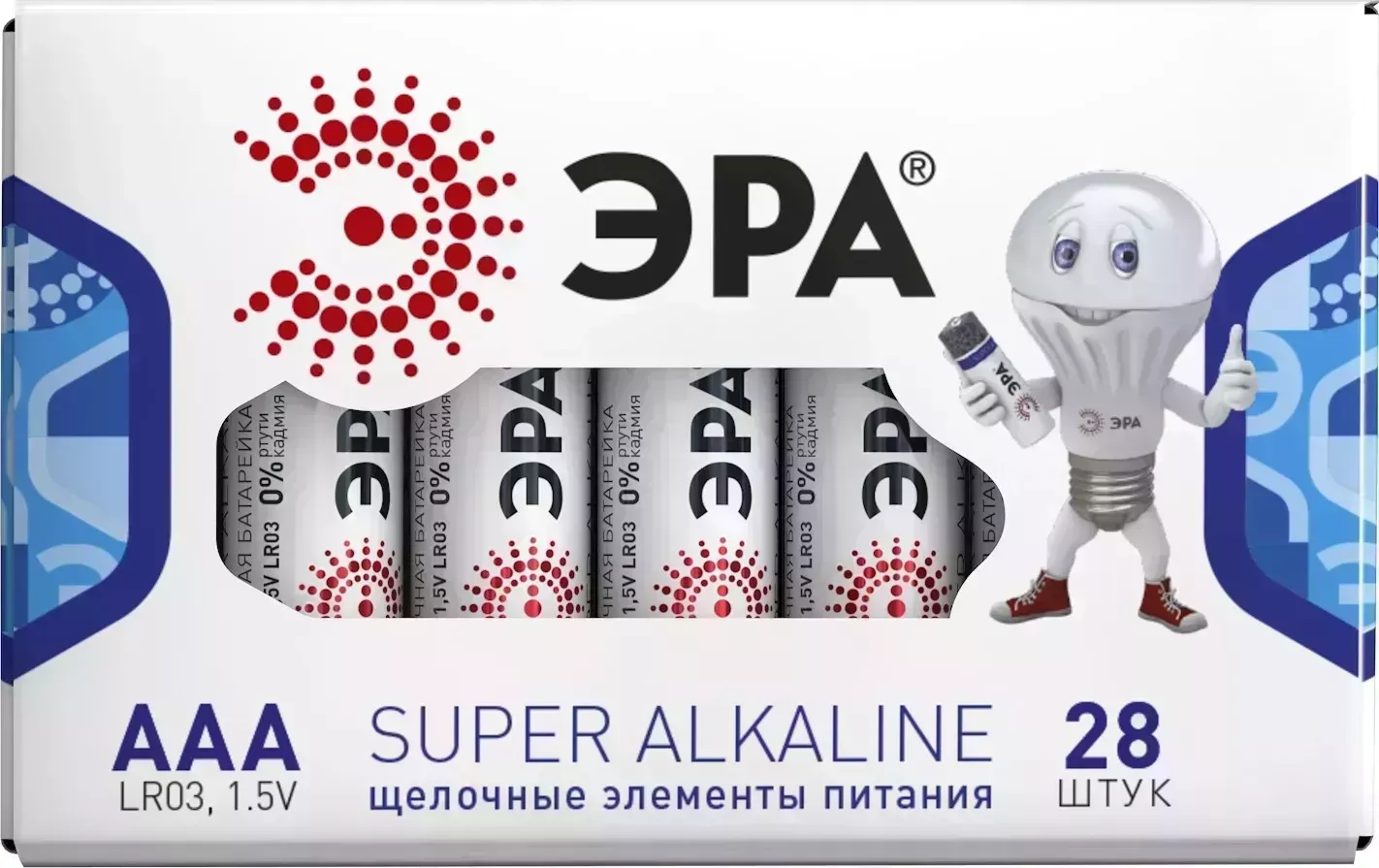 Батарейки ЭРА (Б0002909) LR03-28 BOX (28)