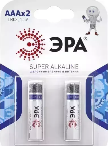 Батарейки ЭРА (C0038453) LR03-2BL (60)