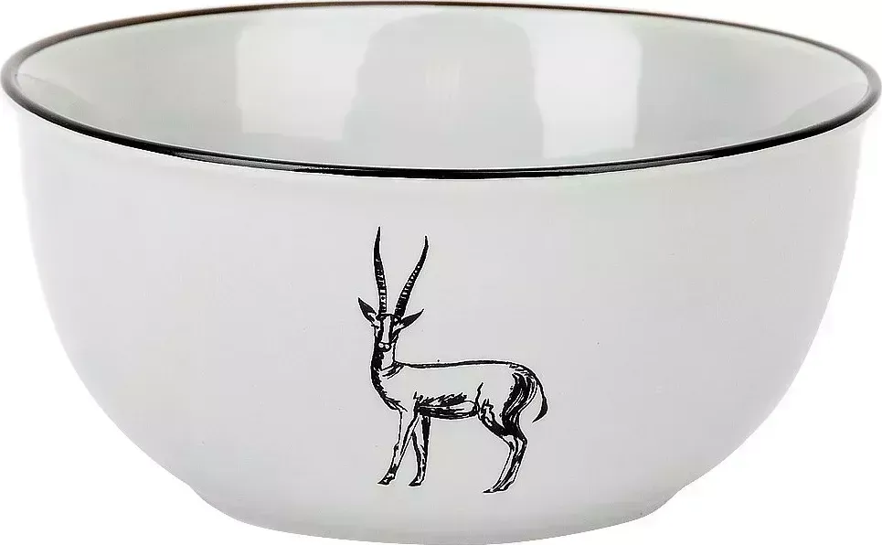 Салатник NOUVELLE HOME фарфоровый "Косуля" 13,3*13,3*6,5см v=500мл 2410066-4 салатник