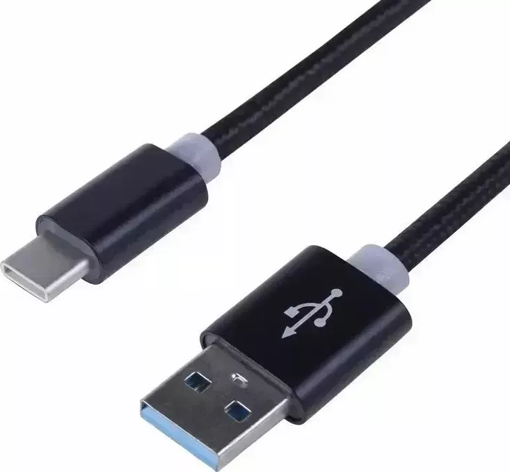 Кабель REXANT (18-1884) USB-Type-C/2,4A/nylon/silver/1m/