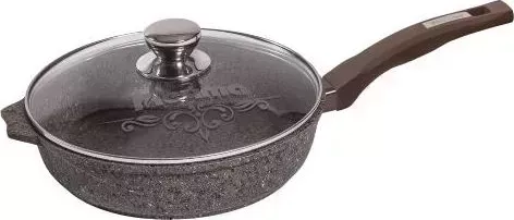 Сковорода МЕЧТА С22902 Premium (mokko)22см с несъемн. ручкой и стекл. крышкой