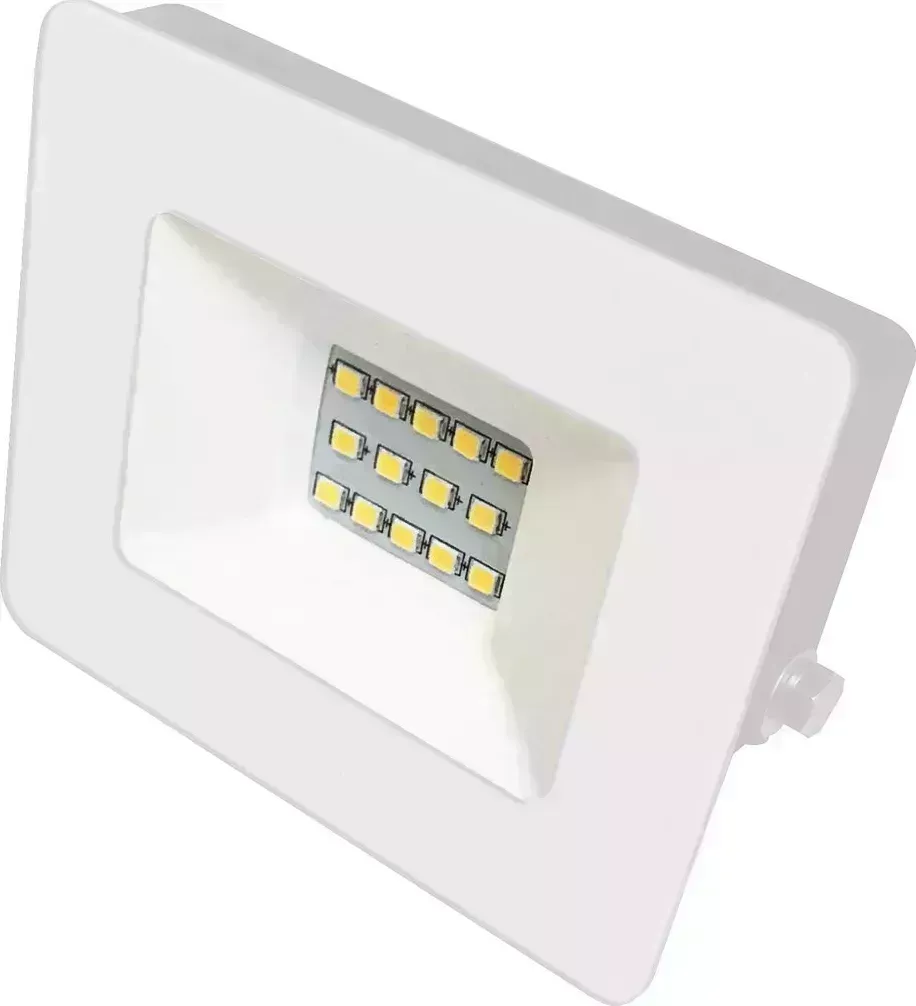 Светильник ULTRAFLASH LFL-1001 C01 белый ( SMD прожектор, 10 Вт, 230В, 6500К)