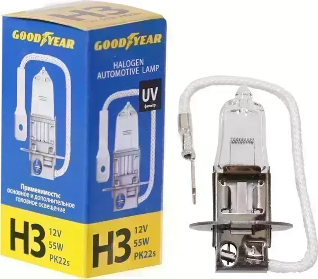Лампа GOODYEAR GY013120 Н3 12V 55W PK22s