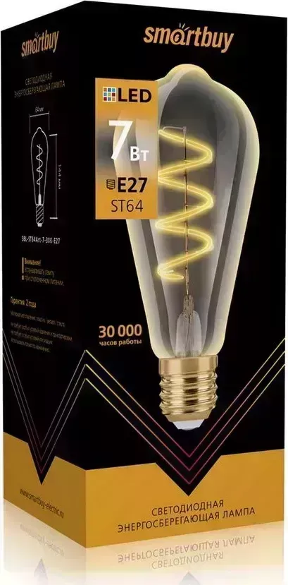 Лампа SMARTBUY (SBL-ST64Art-7-30K-E27) ART ST64-7W/3000/E27