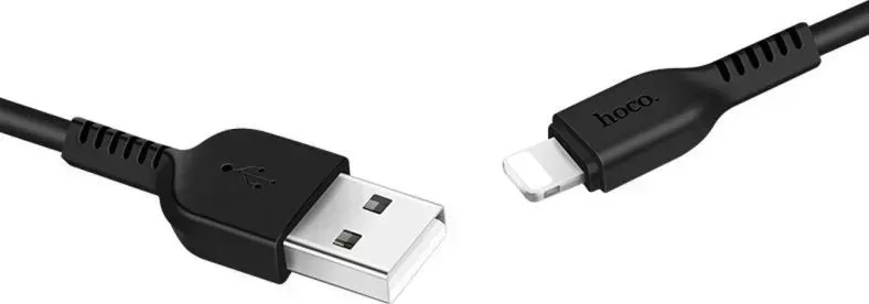 Кабель HOCO (6957531068808) X20 Дата- USB - Lightning 1М 2.0A круглый черный