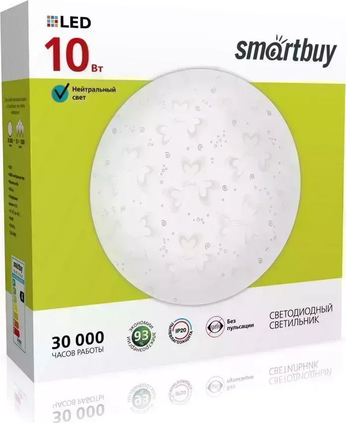 Светильник SMARTBUY (SBL-MD-10-W-6K) белый 10W Mood