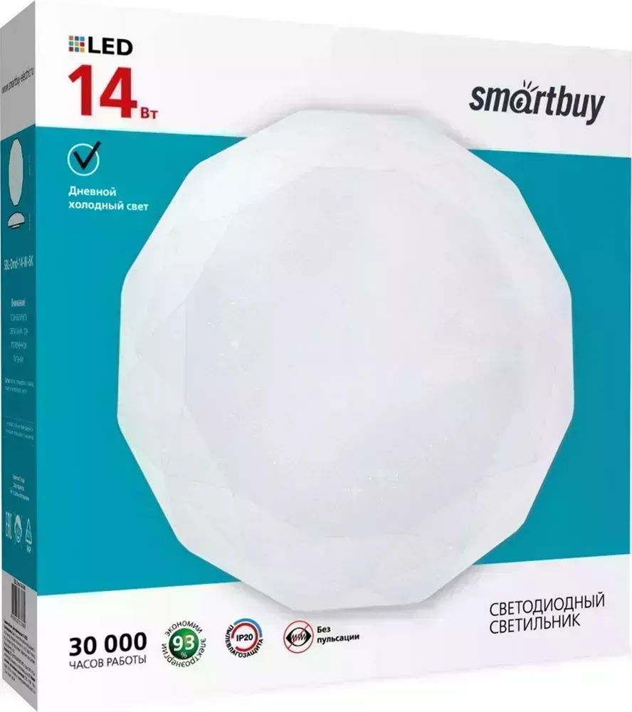 Светильник SMARTBUY (SBL-Dmd-14-W-6K) белый 14W Diamond