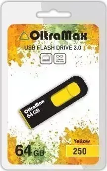 Флеш-накопитель OLTRAMAX OM-64GB-250-желтый USB флэш-накопитель