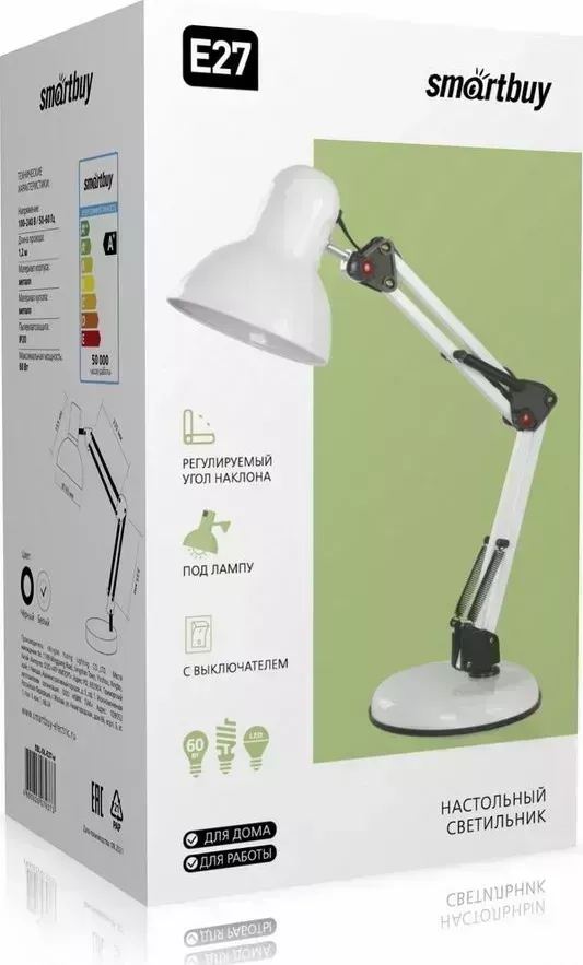 Светильник SMARTBUY (SBL-DL-E27-w) E27 , белый