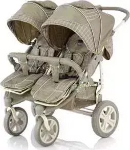 Коляска прогулочная BABY CARE для двойни Cruze Duo (olive checkers)