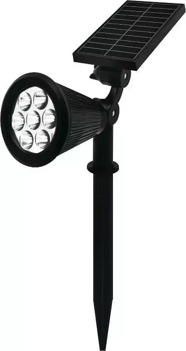 Светильник DUWI 25032 6 светодиодный Solar LED, для грунта, на солнечных батареях, 5 режимов освещения, 1,5Вт, 6500К +RGB, IP65, с датчиком освещения,