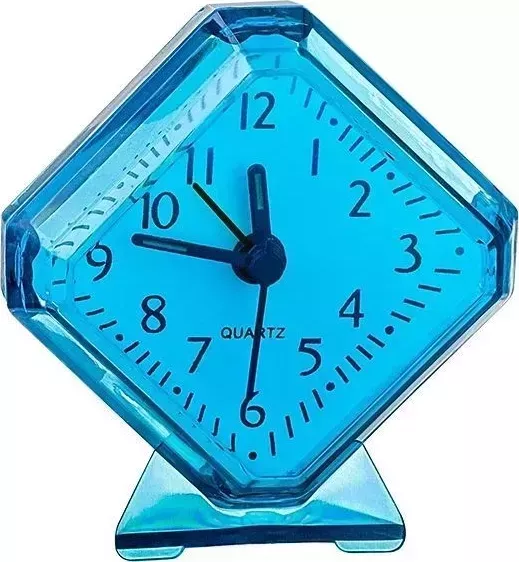 Часы настольные PERFEO (PF_C3092) Quartz "PF-TC-002", ромб. 7,5*8,5 см, синие