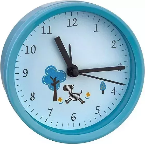 Часы настольные PERFEO (PF_C3140) Quartz "PF-TC-011", круглые диам. 9,5 см, синие