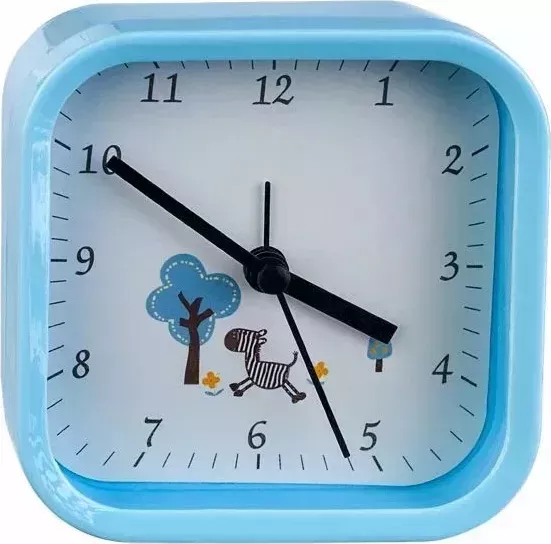 Часы настольные PERFEO (PF_C3142) Quartz "PF-TC-012", квадратные 9,5*9,5 см, синие