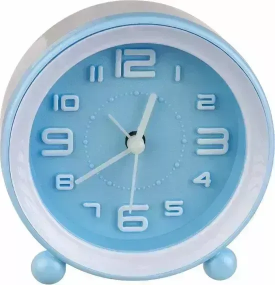 Часы настольные PERFEO (PF_C3109) Quartz "PF-TC-007", круглые диам. 10,5 см, синие