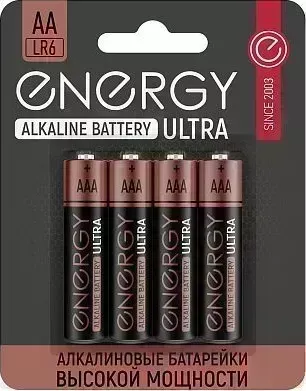 Батарейка ENERGY алкалиновая Ultra LR03/4B (АAА) (104406)
