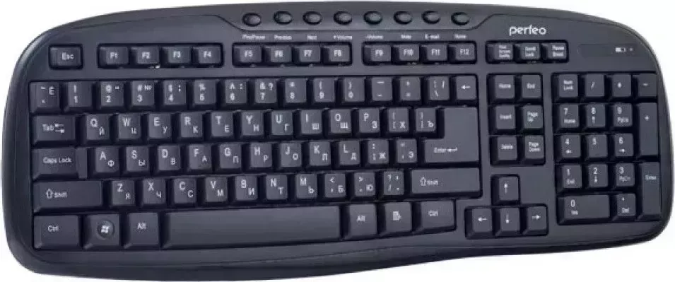 Клавиатура PERFEO (PF-5192) "ELLIPSE" MULTIMEDIA, USB, черный
