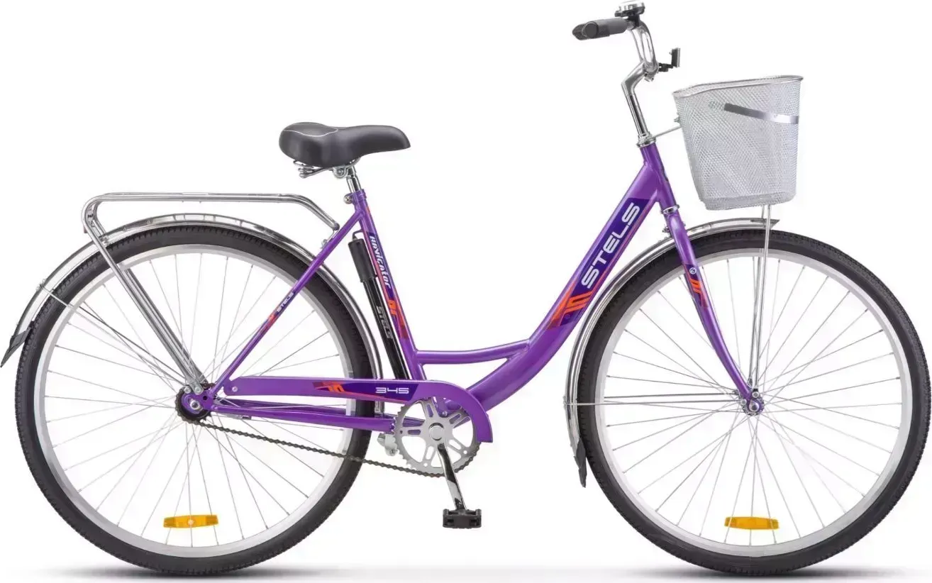 Велосипед STELS Navigator-345 28" Z010*LU085343*LU093787 *20" Пурпурный +корзина