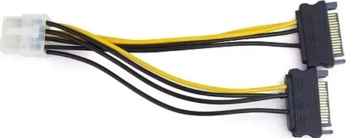 Кабель GEMBIRD /Cablexpert (13420) 2xSATA->PCI-Express 8pin - 0,15 м