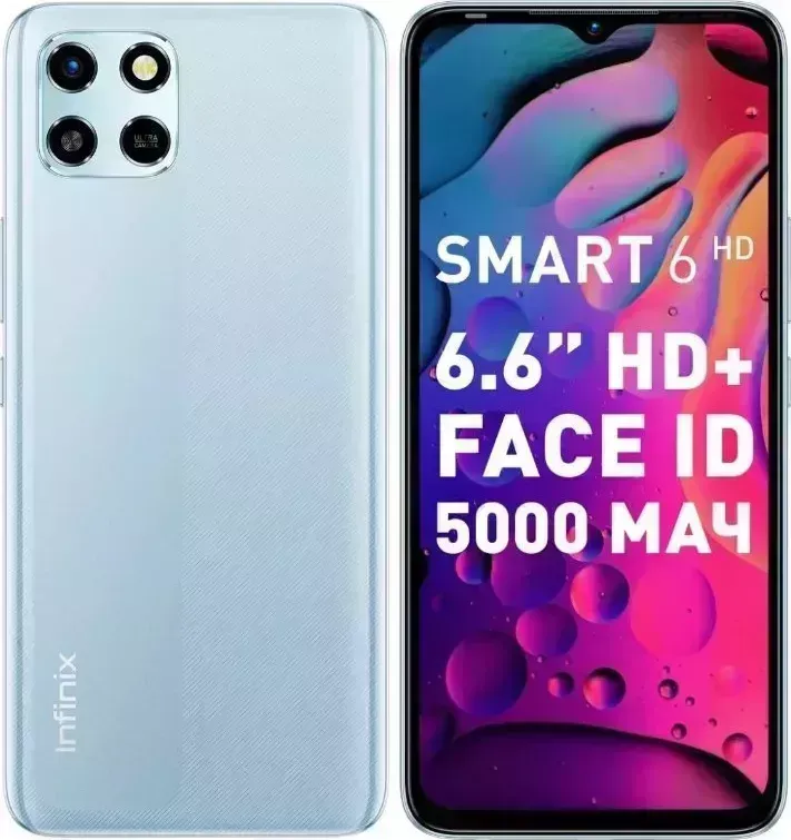 Смартфон INFINIX SMART 6 HD 2+32GB AQUA SKY