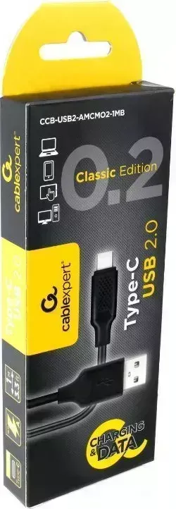 Кабель GEMBIRD /Cablexpert (17908) AM/Type-C CLASSIC 0.2 - 1 м - черный