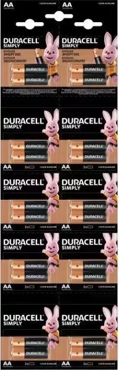 Батарейки DURACELL LR6-2BL BASIC 2*10 (Б0051815)