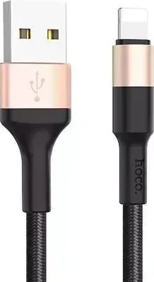 Кабель HOCO (6957531080183) X26 Xpress USB-8 Pin 2A 1.0m черный/золотой