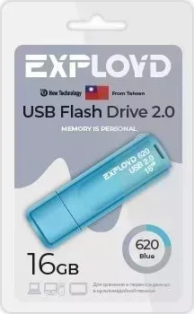 Флеш-накопитель EXPLOYD EX-16GB-620-Blue USB флэш-накопитель