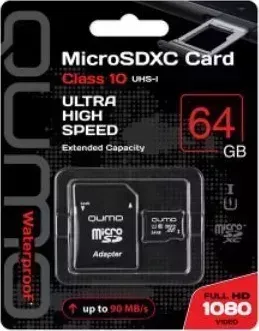 Карта памяти QUMO (18805) MicroSDXC 64GB - CLASS10 UHS-I ,3.0 - с адаптером