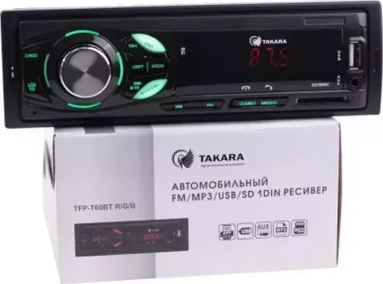 Автомагнитола TAKARA TFP-T60BT (Green)