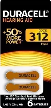 Батарейки DURACELL ZA312-6BL (6)