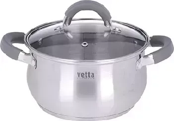 Кастрюля VETTA Вена 18х10,5см. 2,6л. со стекл. крышкой, индукция 822-054