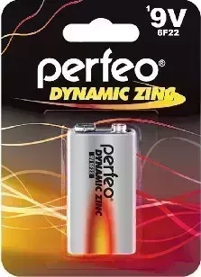 Батарейки PERFEO 6F22/1BL DYNAMIC ZINC (10)