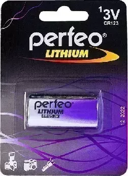 Батарейки PERFEO CR123/1BL LITHIUM