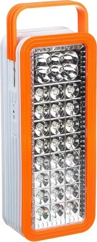 Фонарь ЕРМАК -светильник 24 + 6 ярк. LED, 3xD / шнур 220В, пластик, 24x10 см 198-084