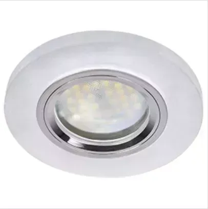 Встраиваемый светильник ECOLA FN1650EFF MR16 DL1650 GU5.3 GLASS Стекло Круг Матовое / Хром 25X95 (кD74)