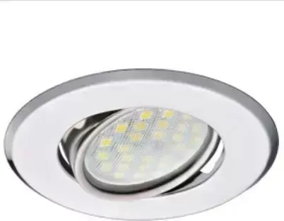 Светильник ECOLA FC1603EFS MR16 DH09 GU5.3 встр. поворотный плоский (скрытый крепеж лампы) Хром 25X90 (кD74)