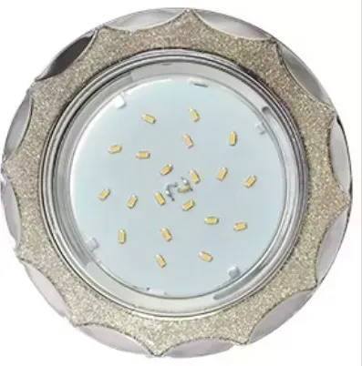 Светильник ECOLA FS53STECB GX53 H4 DL3902 встраив. без рефл. Звезда под стеклом Серебряный блеск / хром 106х38 (к+) встраиваемый светильник H4 светильник /