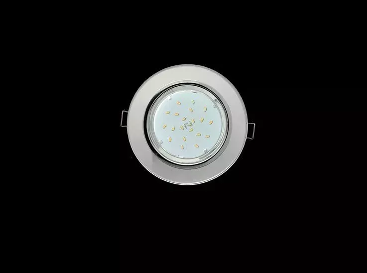 Светильник ECOLA FM53RNECH GX53 H4 5310 GLASS Стекло Круг хром - хром (зеркальный) 38X126 (к+) встраиваемый светильник H4 -