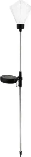 Светильник LAMPER (602-1001) светодиодный Хрустальный Цветок RGB со встроенным аккумулятором, солнечной панелью, на колышке