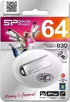 Флеш-накопитель SILICON POWER (SP064GBUF2830V1S) 64GB 830 серебро