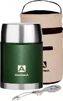 Термос АРКТИКА 306-600А мл. в чехле, зелёный