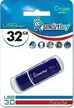 Флеш-накопитель SMARTBUY (SB32GBCRW-BL) 32GB CROWN BLUE 3.0