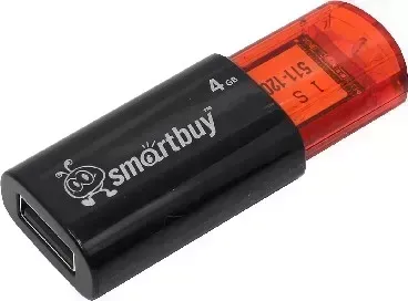 Флеш-накопитель SMARTBUY (SB4GBCL-K) 4GB CLICK black/red