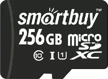 Карта памяти SMARTBUY (SB256GBSDCL10-01) MicroSDXC 256GB Class10 UHS-1 + адаптером