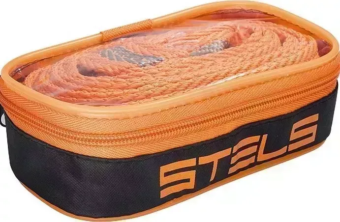 Трос буксировочный STELS 2,5 тонны, 2 крюка, сумка на молнии, Россия 54377
