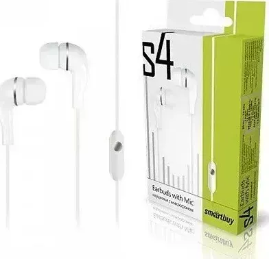 Гарнитура SMARTBUY (SBH-012K) S4 белый (коробка)
